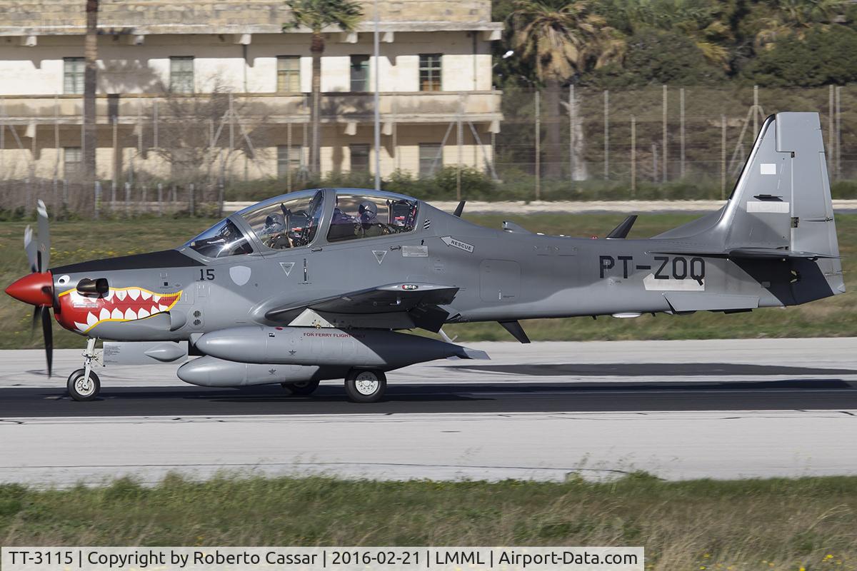 TT-3115, 2015 Embraer A-29B Super Tucano (EMB-314) C/N 31400191, Runway 31