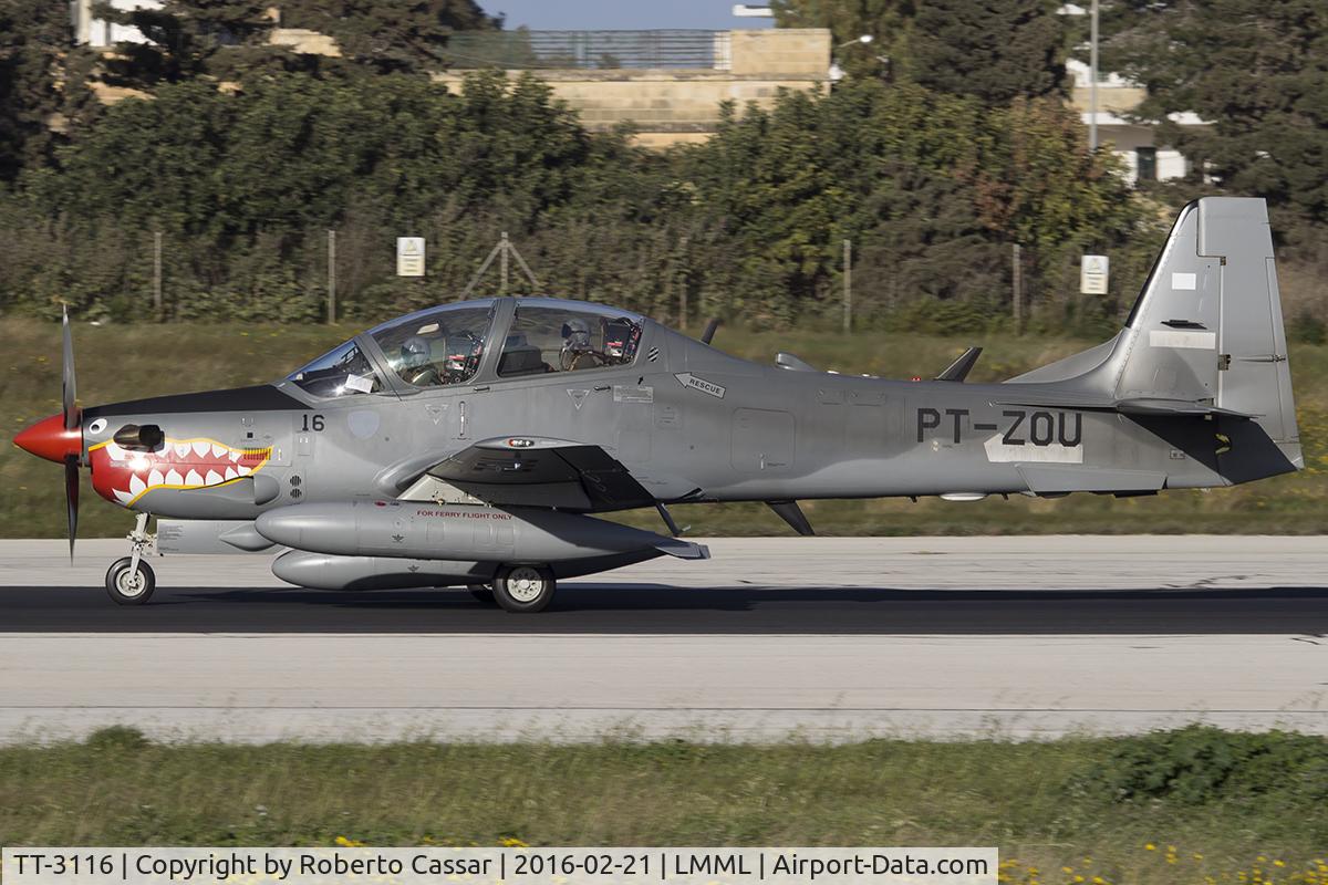 TT-3116, 2015 Embraer A-29B Super Tucano (EMB-314) C/N 31400192, Runway 31