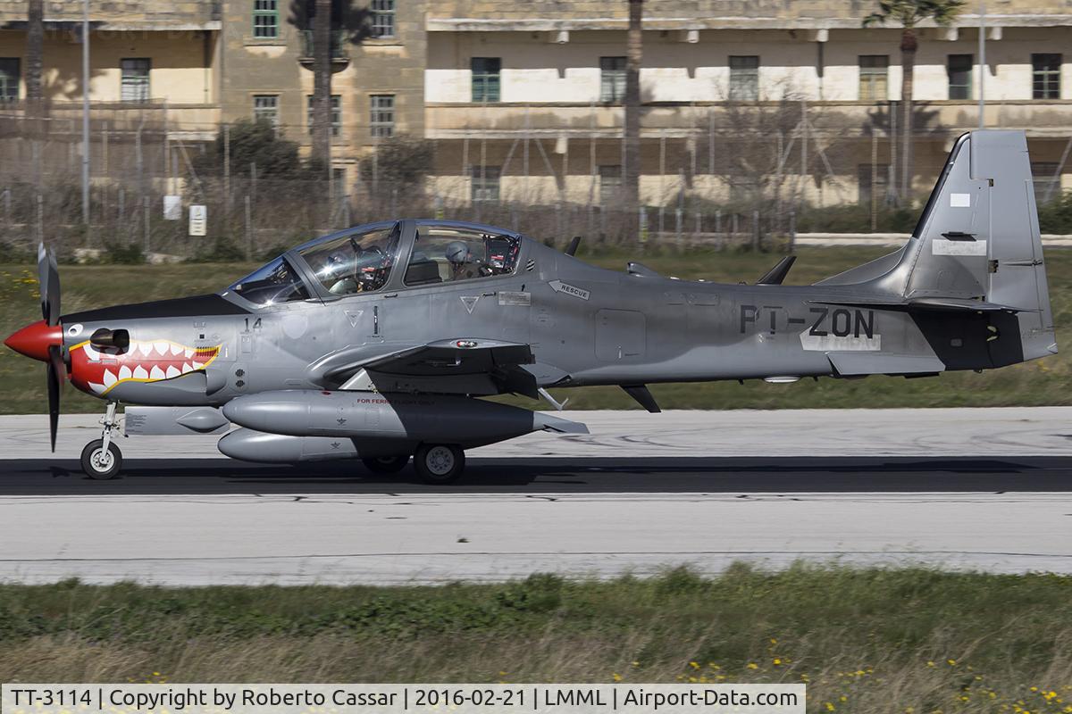 TT-3114, 2015 Embraer A-29B Super Tucano (EMB-314) C/N 31400190, Runway 31
