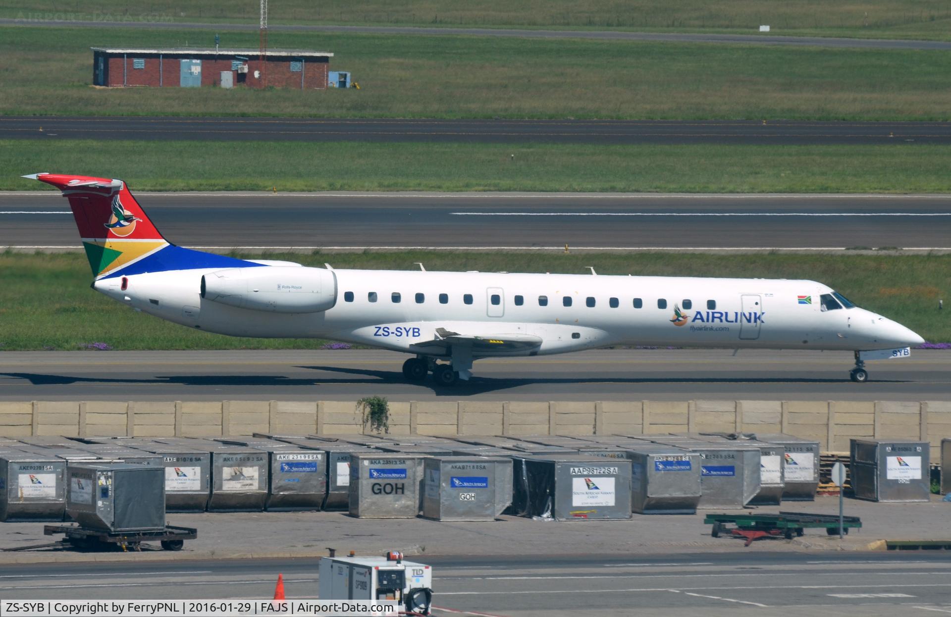 ZS-SYB, 2000 Embraer ERJ-145MP (EMB-145MP) C/N 145308, SA Airlink ERJ145