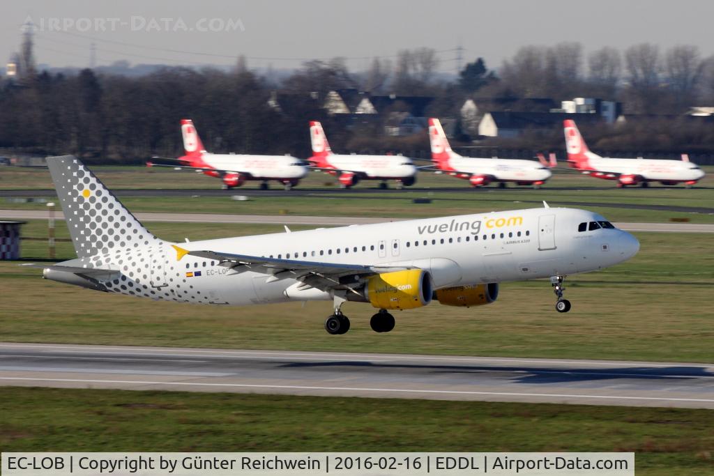 EC-LOB, 2011 Airbus A320-214 C/N 4849, Landing with airberlin escort