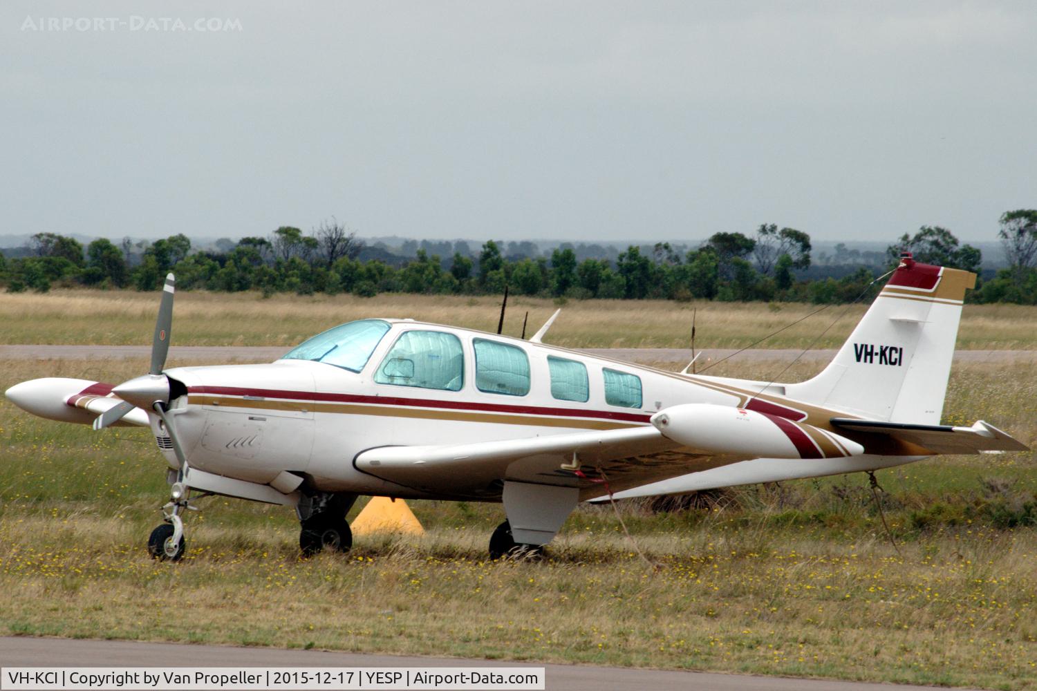 VH-KCI, 1981 Beech A36 Bonanza 36 C/N E-1887, Beechcraft Bonanza parked at Esperance airport, Western Australia