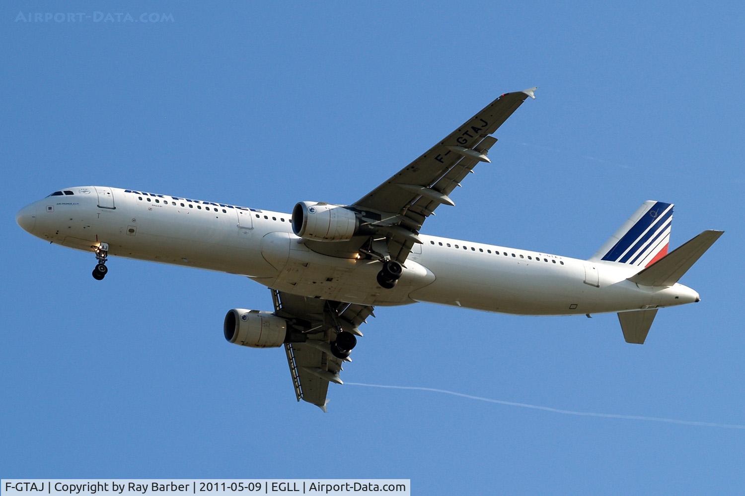 F-GTAJ, 2001 Airbus A321-211 C/N 1476, Airbus A321-211 [1476] (Air France) Home~G 09/05/2011. On approach 27R.