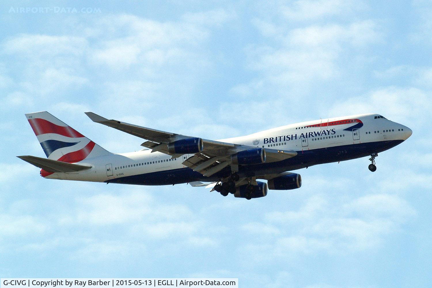 G-CIVG, 1995 Boeing 747-436 C/N 25813, Boeing 747-436 [25813] (British Airways) Home~G 13/05/2015. On approach 27L.