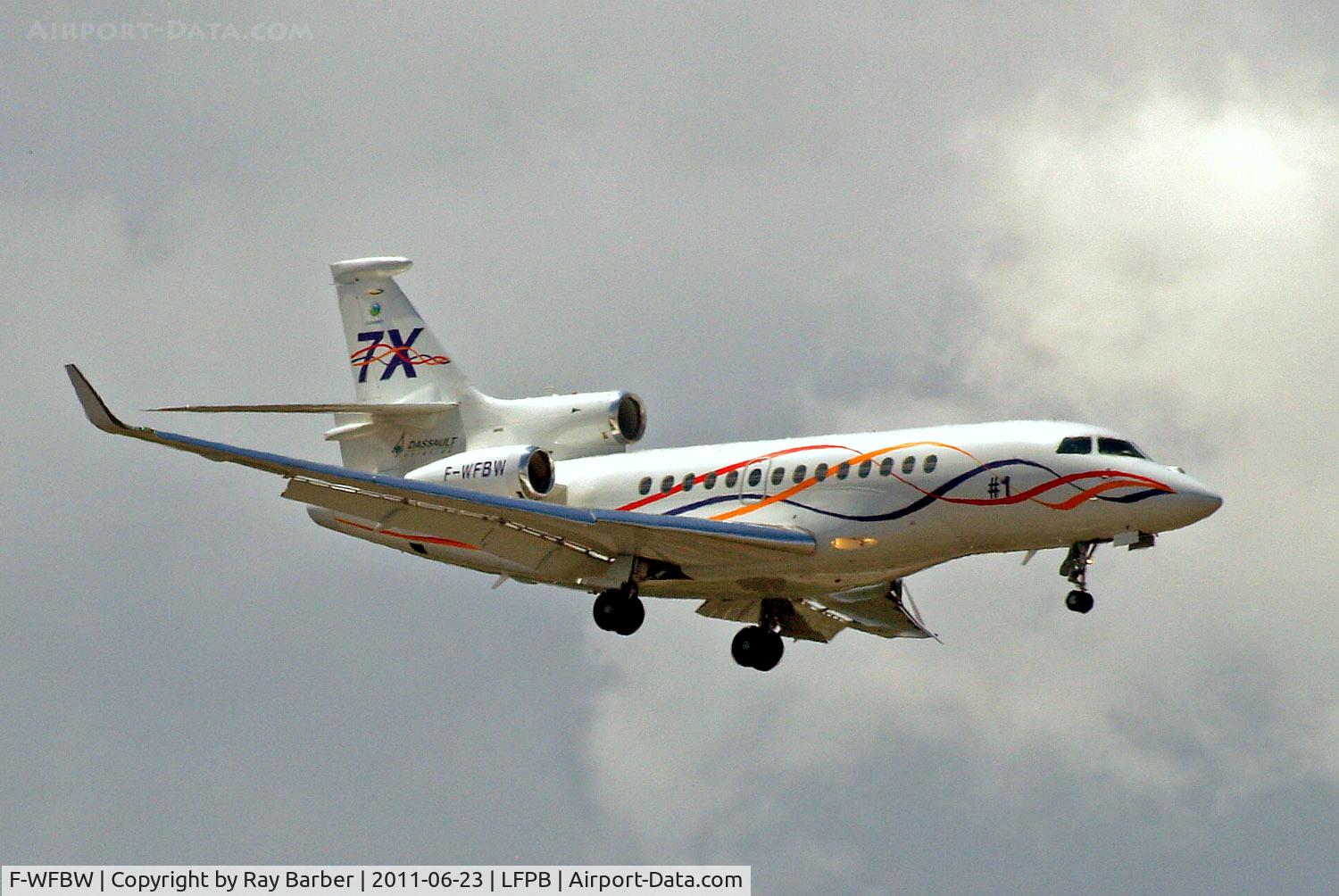 F-WFBW, 2005 Dassault Falcon 7X C/N 001, Dassault Falcon 7X [01] (Dassault Aviation) Paris Le-Bourget~F 23/06/2011