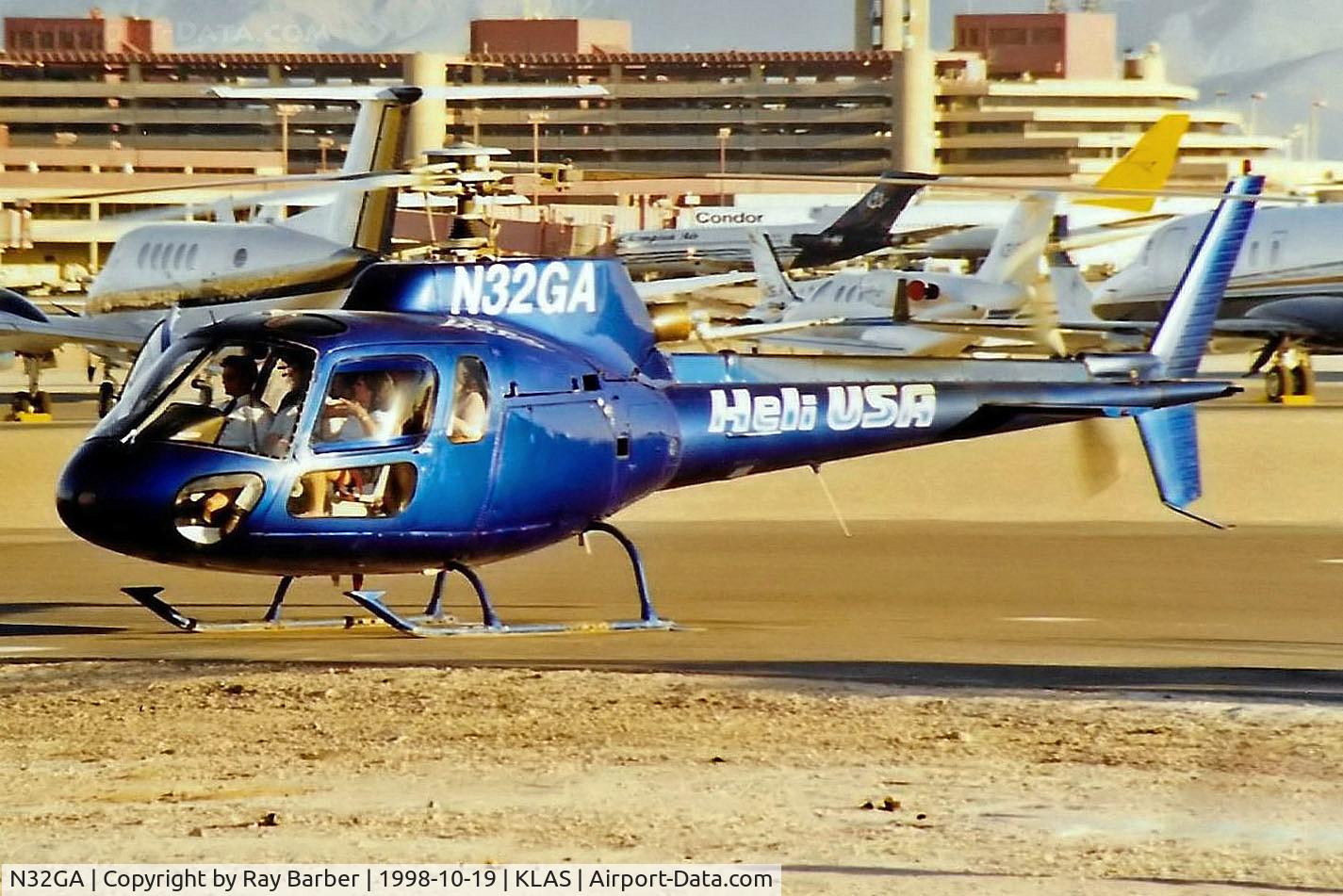 N32GA, 1979 Aerospatiale AS-350BA Ecureuil C/N 1188, Aerospatiale AS.350B Ecureuil [1188] (Heli USA) Las Vegas-McCarran International~N 19/10/1998