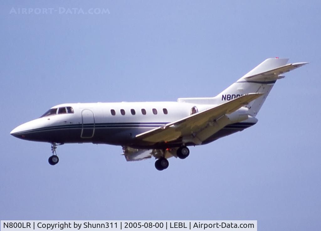 N800LR, 1999 Raytheon Hawker 800XP C/N 258415, Landing rwy 25