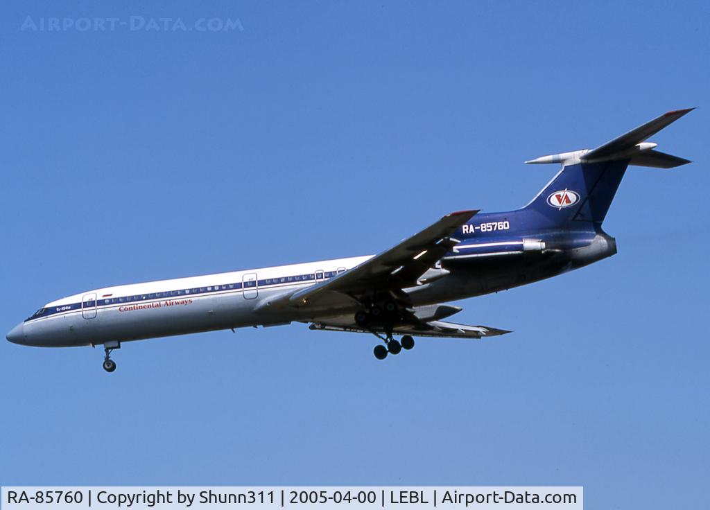 RA-85760, 1992 Tupolev Tu-154M C/N 92A942, Landing rwy 25