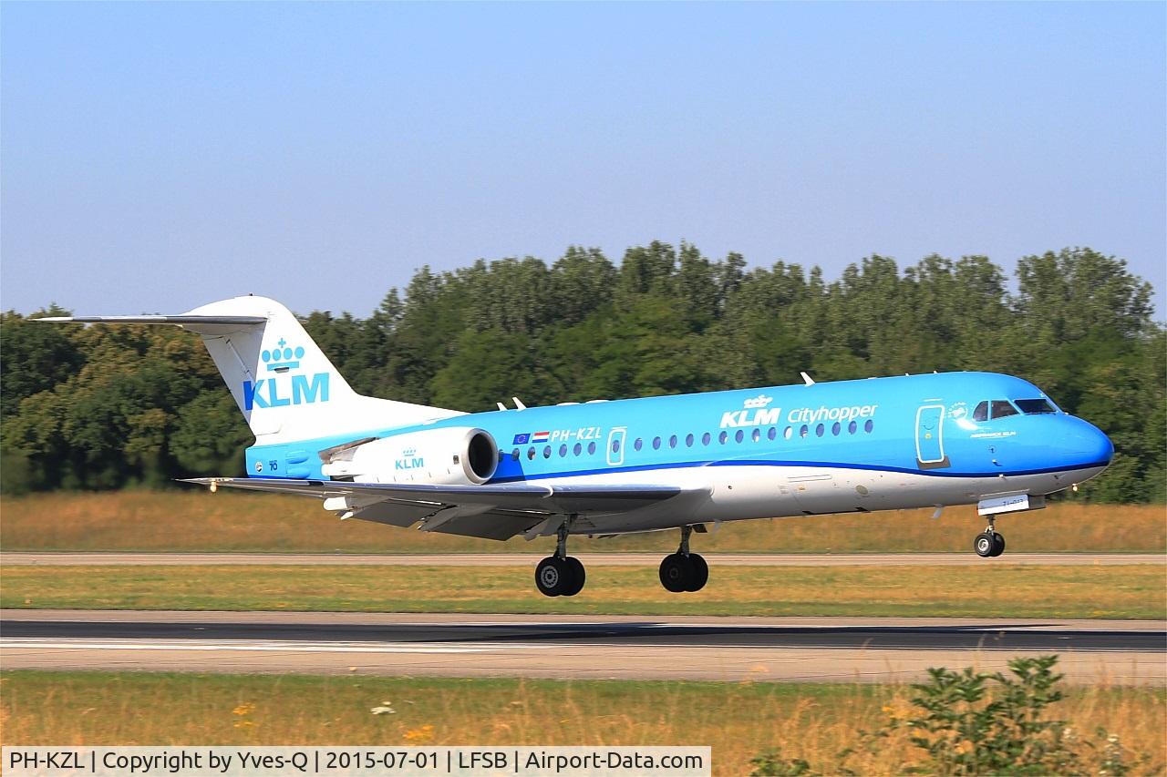 PH-KZL, 1995 Fokker 70 (F-28-0070) C/N 11536, Fokker 70, On final rwy 15, Bâle-Mulhouse-Fribourg airport (LFSB-BSL)