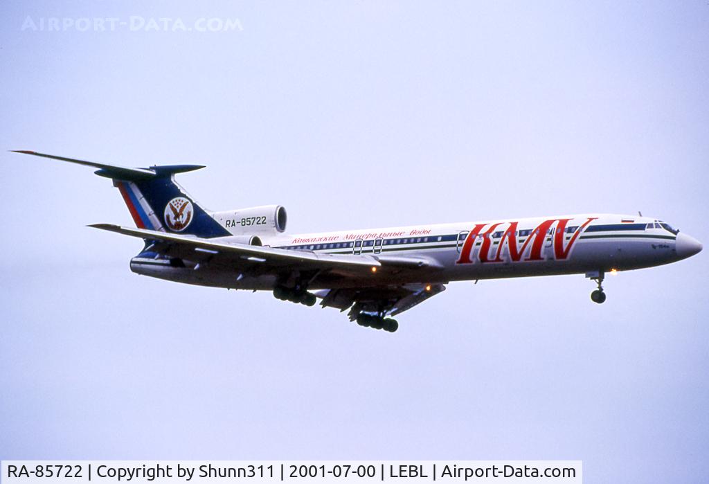 RA-85722, 1993 Tupolev Tu-154M C/N 93A954, Landing rwy 25