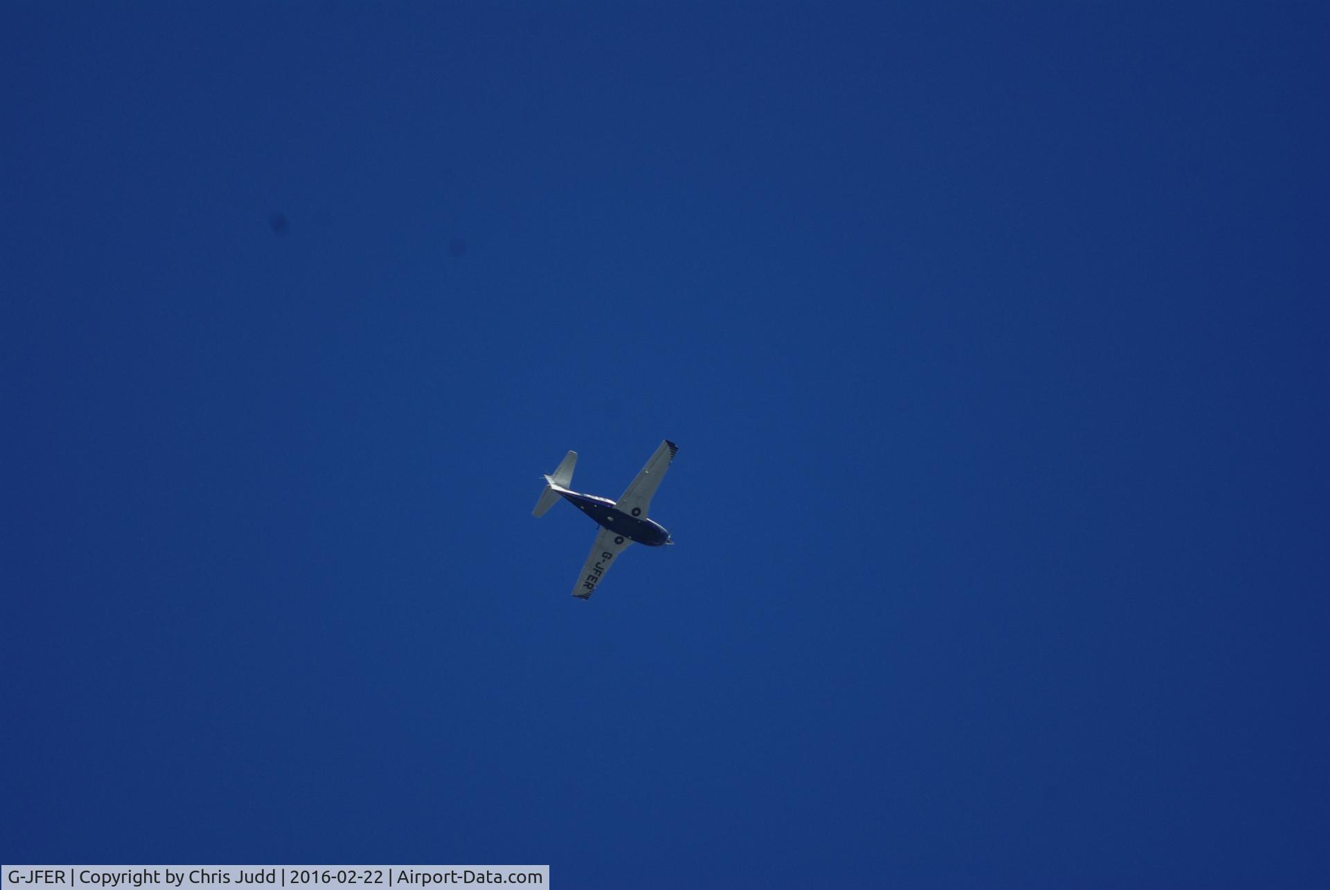 G-JFER, 1996 Rockwell Commander 114B C/N 14638, Flying over Doncaster on FEB 22nd 2016