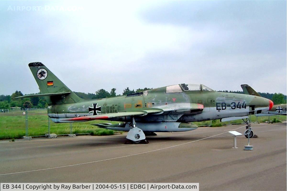 EB 344, 1955 Republic RF-84F Thunderflash C/N 52-7346, Republic RF-84F Thunderflash [52-7346] (Ex German Air Force) Berlin-Gatow~D 15/05/2004. Marked EB-344.