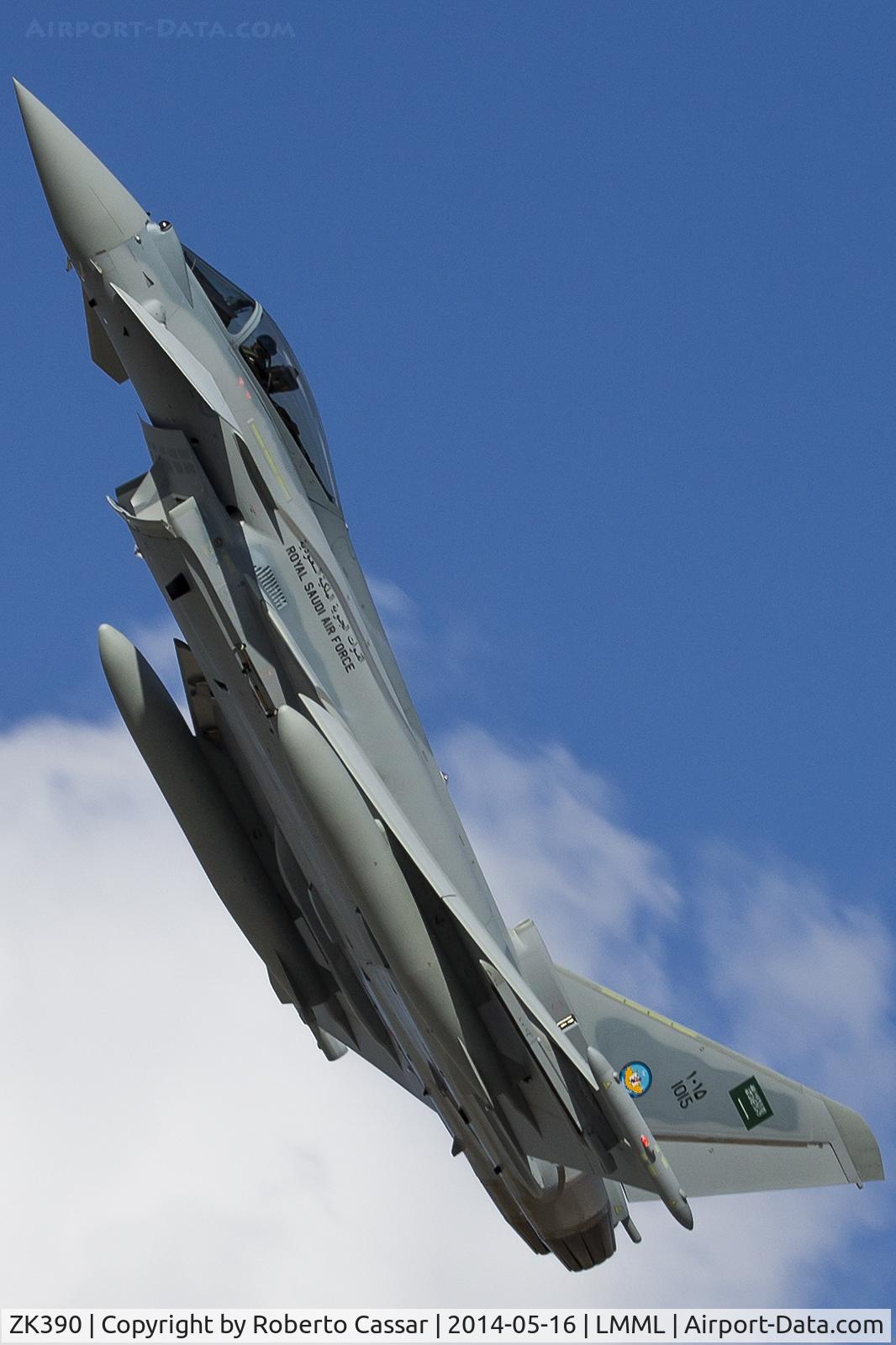 ZK390, 2014 Eurofighter EF-2000 Typhoon F2 C/N CS025/403, Runway 31 overhead break