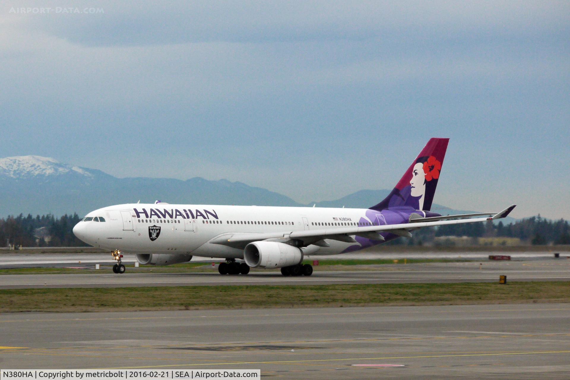 N380HA, 2010 Airbus A330-243 C/N 1104, Departure from SeaTac