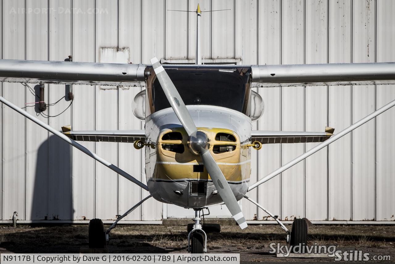 N9117B, 1958 Cessna 172 C/N 36617, Parked at Ellington, CT