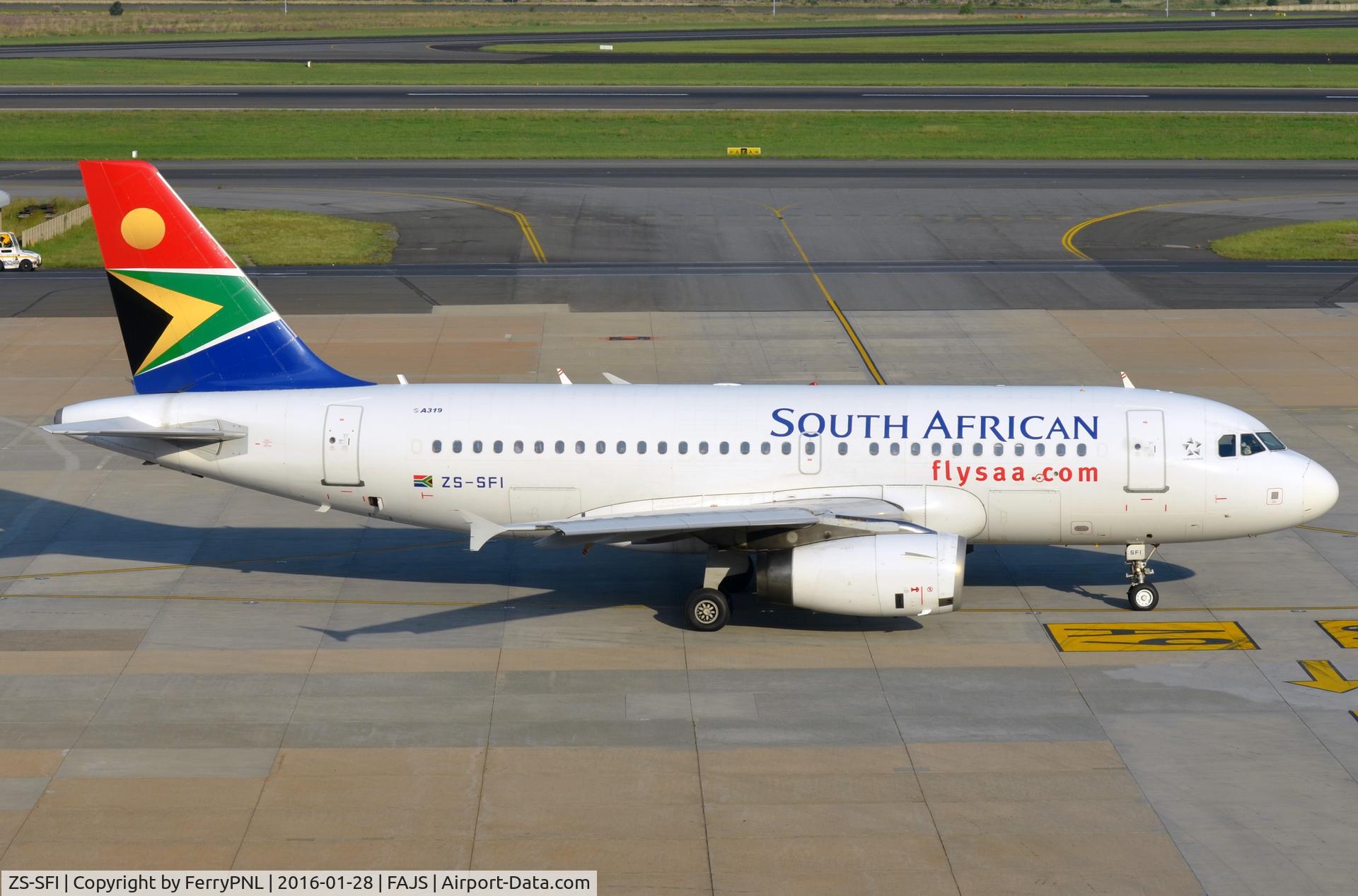 ZS-SFI, 2004 Airbus A319-131 C/N 2375, South African A319