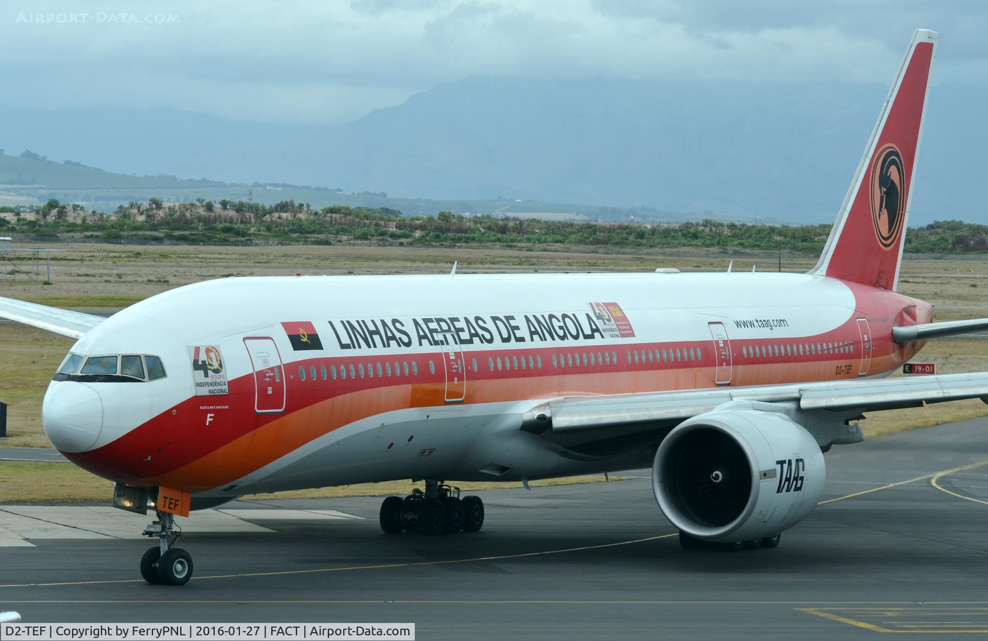 D2-TEF, 2007 Boeing 777-2M2/ER C/N 34567, TAAG B772 taxying in.
