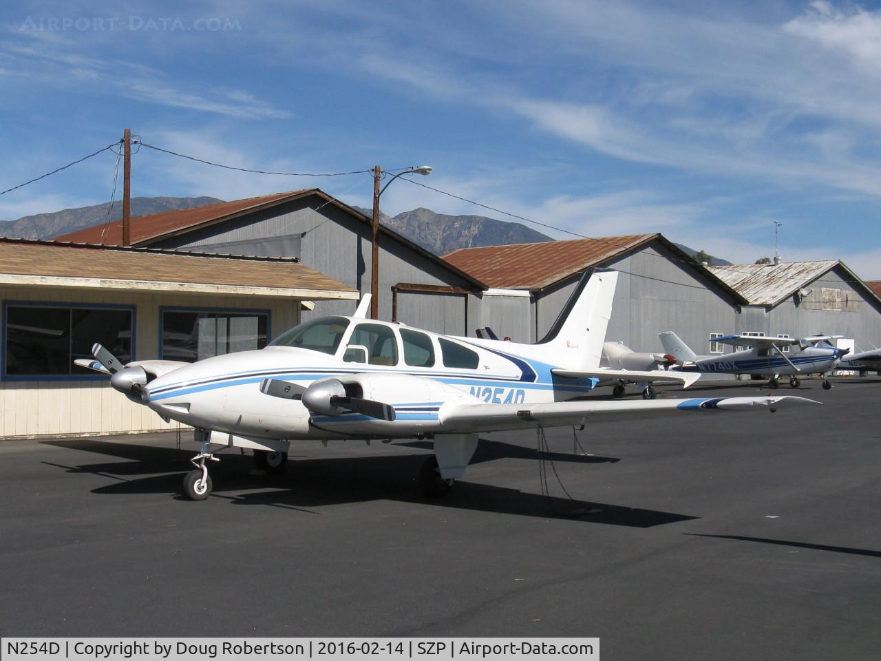 N254D, 1962 Beech 95-A55 Baron C/N TC-339, 1962 Beech 95-A55 Baron, two Continental IO-470-L 260 Hp each. First year of Baron with six-seat option