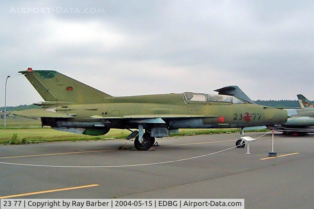 23 77, 1971 Mikoyan-Gurevich MiG-21UM C/N 02695156, Mikoyan-Gurevich MiG-21 UM [02695156] (Ex German Air Force) Berlin-Gatow~D 15/05/2004