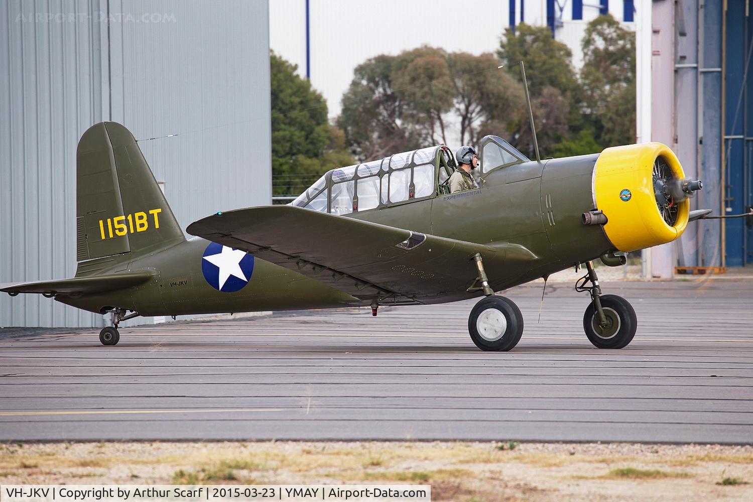 VH-JKV, 1942 Consolidated BT-13A Valiant C/N 7710, VH-JKV Albury NSW 2015