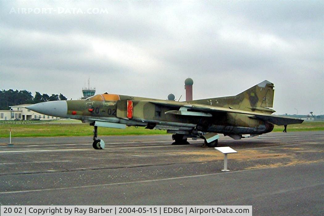 20 02, Mikoyan-Gurevich MiG-23MF C/N 0390213299, Mikoyan-Gurevich MiG-23MF [0390213299] (Ex German Air Force) Berlin-Gatow~D 15/05/2004