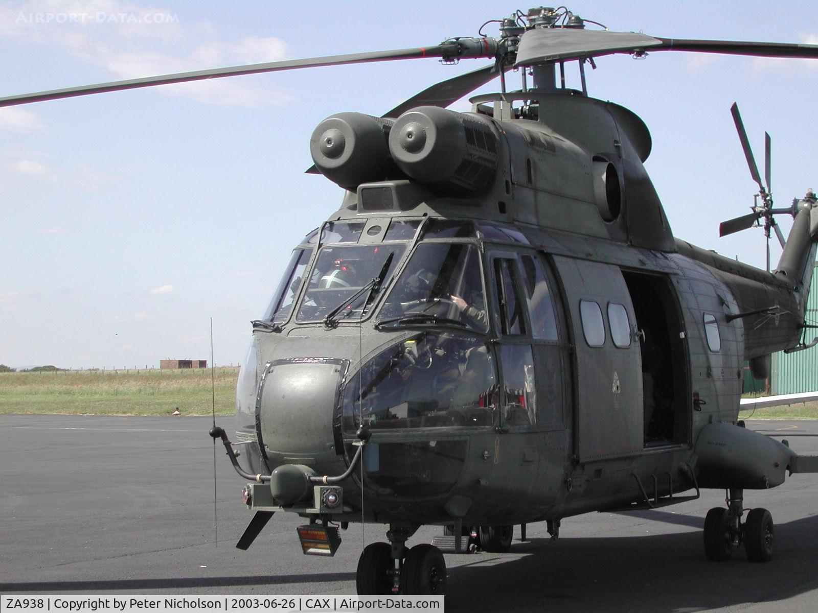 ZA938, 1980 Westland Puma HC.1 C/N 1650, Puma HC.1, callsign Warlock 1, of 33 Squadron at RAF Benson seen at Carlisle in the Spring of 2003.