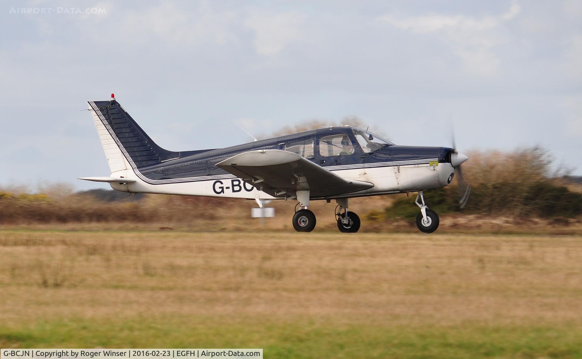 G-BCJN, 1974 Piper PA-28-140 Cherokee Cruiser C/N 28-7425350, Visiting PA-28 departing Runway 04.