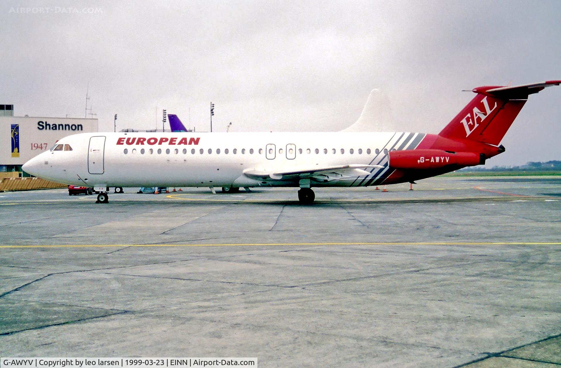 G-AWYV, 1969 BAC 111-501EX One-Eleven C/N BAC.178, SNN Shannon 23.3.99