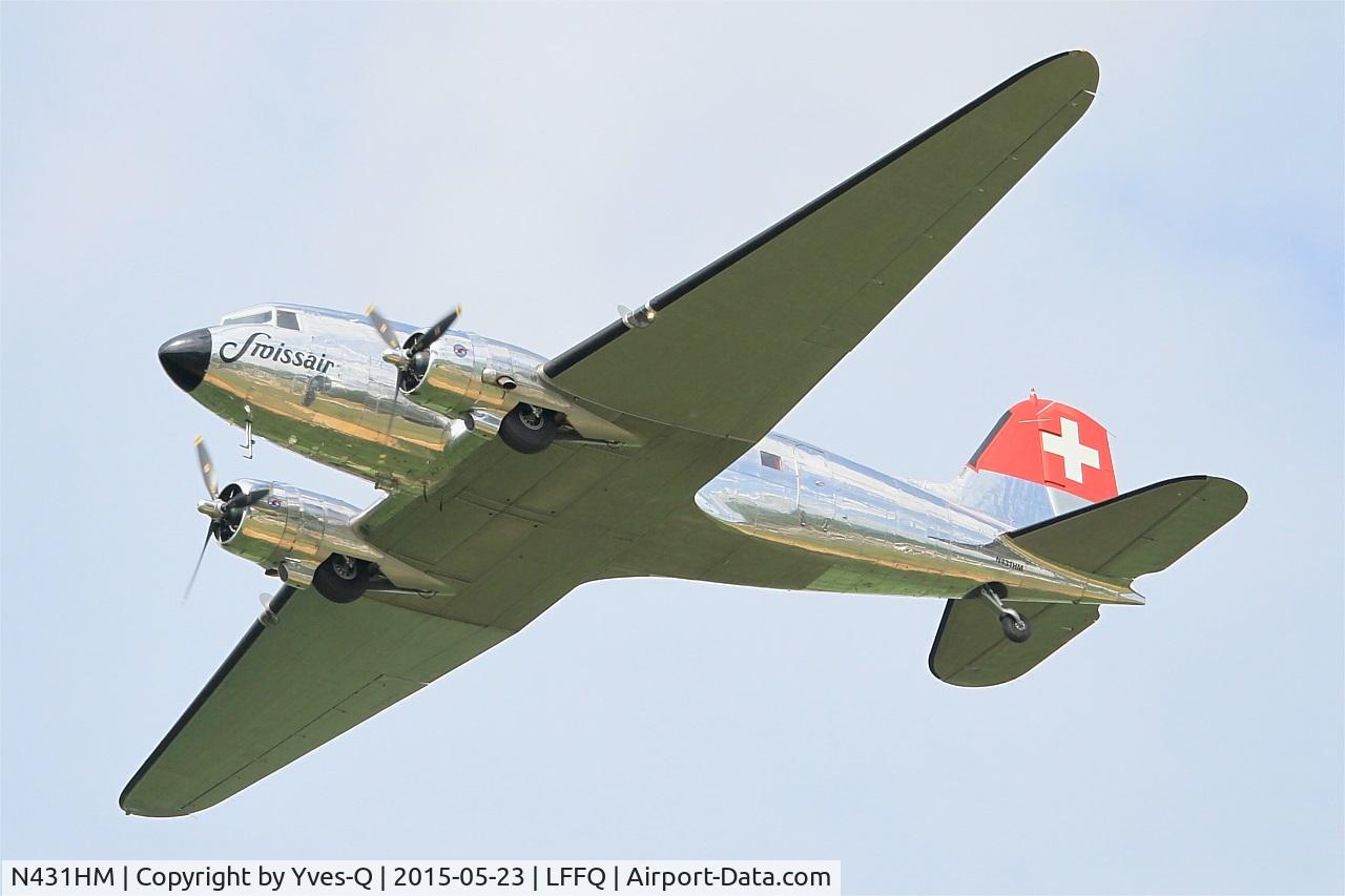 N431HM, 1943 Douglas DC-3C-S1C3G (C-47A) C/N 9995, Douglas DC3C-S1C3G, On display, La Ferté-Alais airfield (LFFQ) Airshow 2015