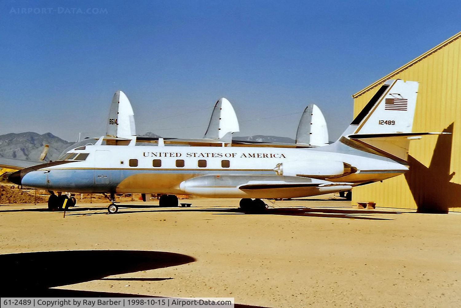 61-2489, 1961 Lockheed VC-140B-LM Jetstar C/N 1329-5022, Lockheed VC-140B Jetstar [5022] (Ex United States Air Force) Tucson-Pima Air and Space Museum~N 15/10/1998