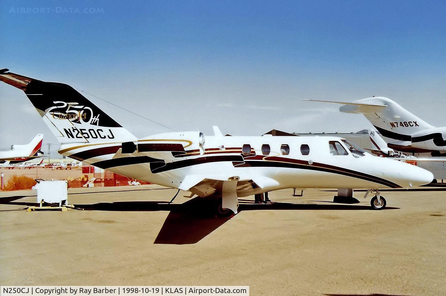 N250CJ, 1998 Cessna 525 CitationJet C/N 525-0250, Cessna Citation Jet [525-0250] Las Vegas-McCarran International~N 19/10/1998