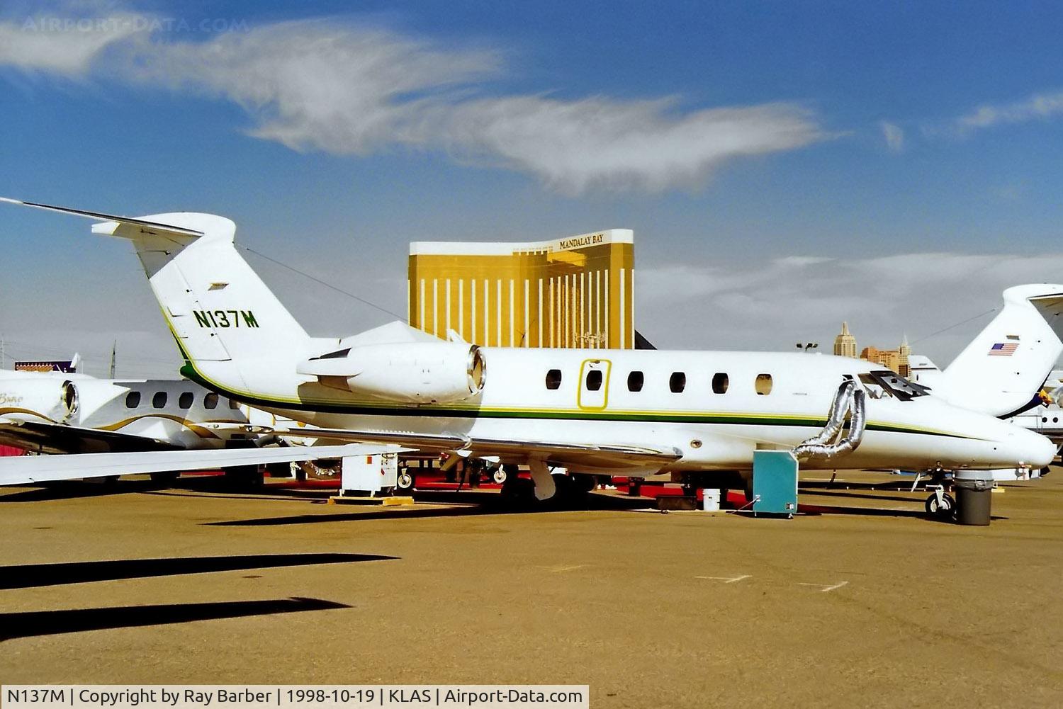 N137M, 1988 Cessna 650 Citation III C/N 650-0163, Cessna Citation III [650-0163] Las Vegas-McCarran International~N 19/10/1998