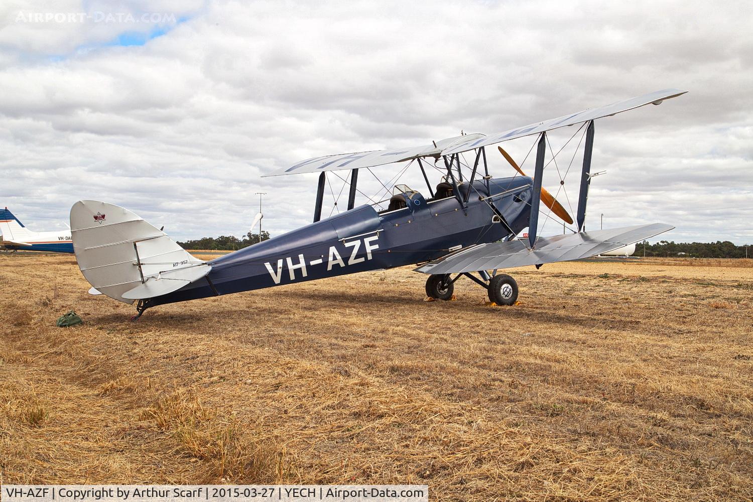VH-AZF, 1941 De Havilland Australia DH-82A Tiger Moth C/N DHA392, VH-AZF AAAA Fly in Echuca 2015