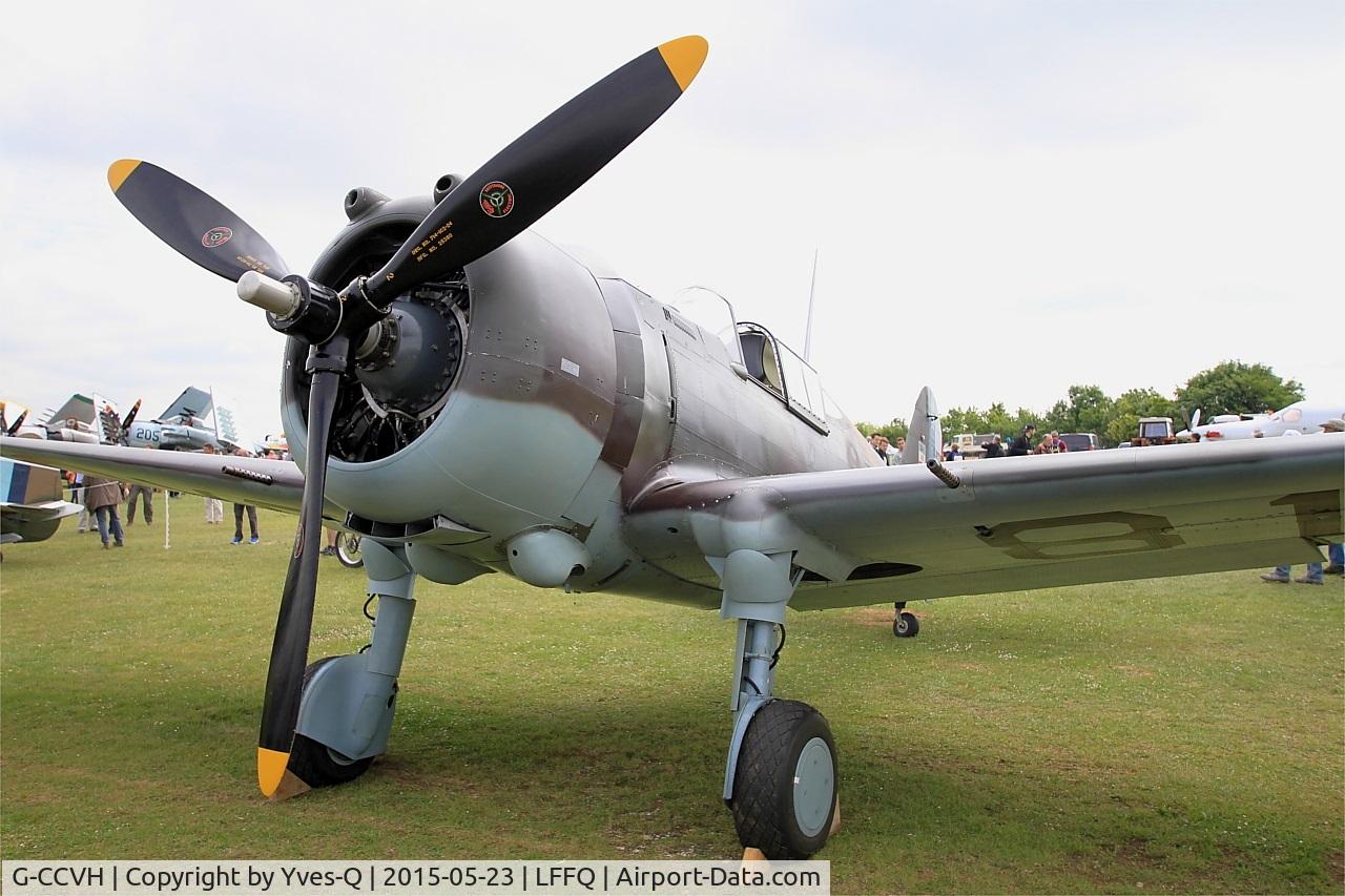 G-CCVH, 1939 Curtiss H-75A-1 C/N 12881, Curtiss H-75A-1, Static display, La Ferté-Alais airfield (LFFQ) Airshow 2015