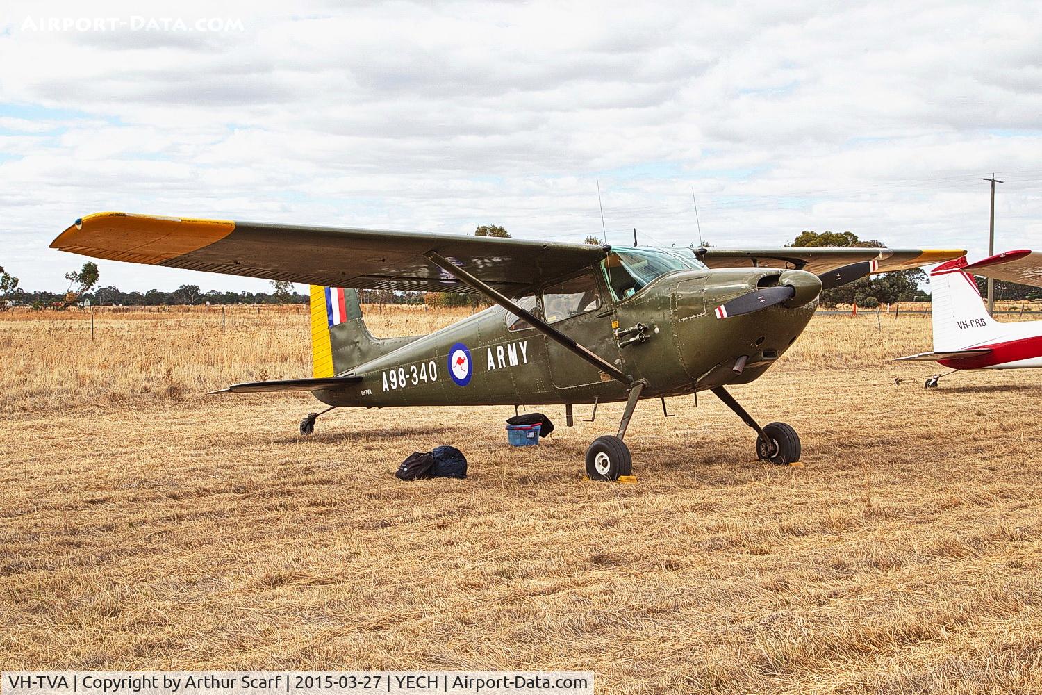 VH-TVA, 1958 Cessna 180A C/N 50340, AAAA fly in Echuca 2015