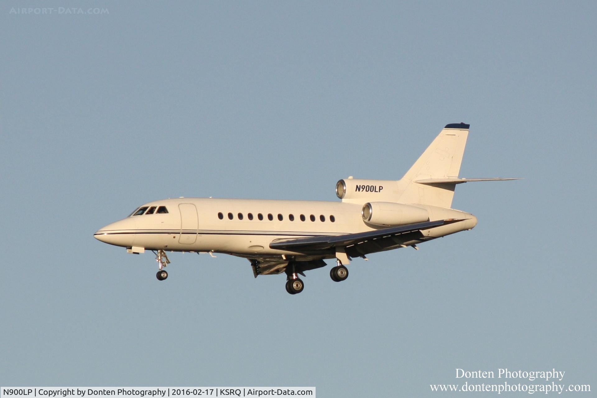 N900LP, 1987 Dassault-Breguet Falcon (Mystere) 900 C/N 20, Dassault Falcon 900 (N900LP) arrives at Sarasota-Bradenton International Airport