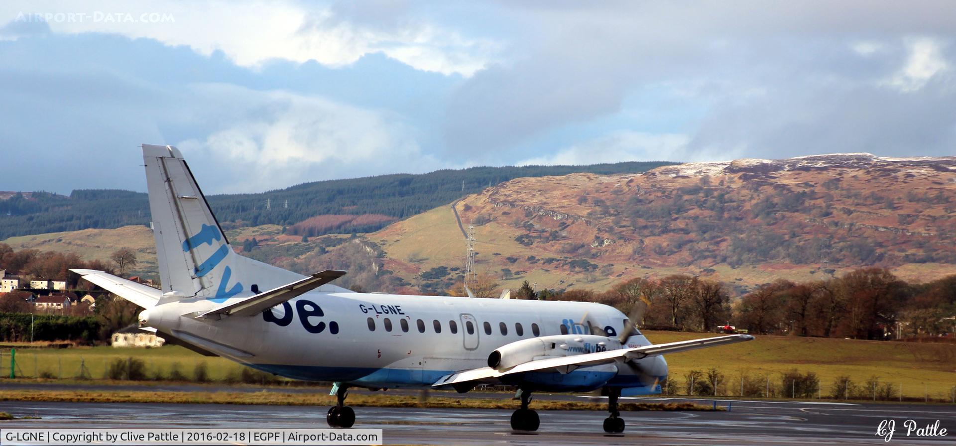 G-LGNE, 1989 Saab SF340B C/N 340B-172, Taxi for departure from Glasgow EGPF
