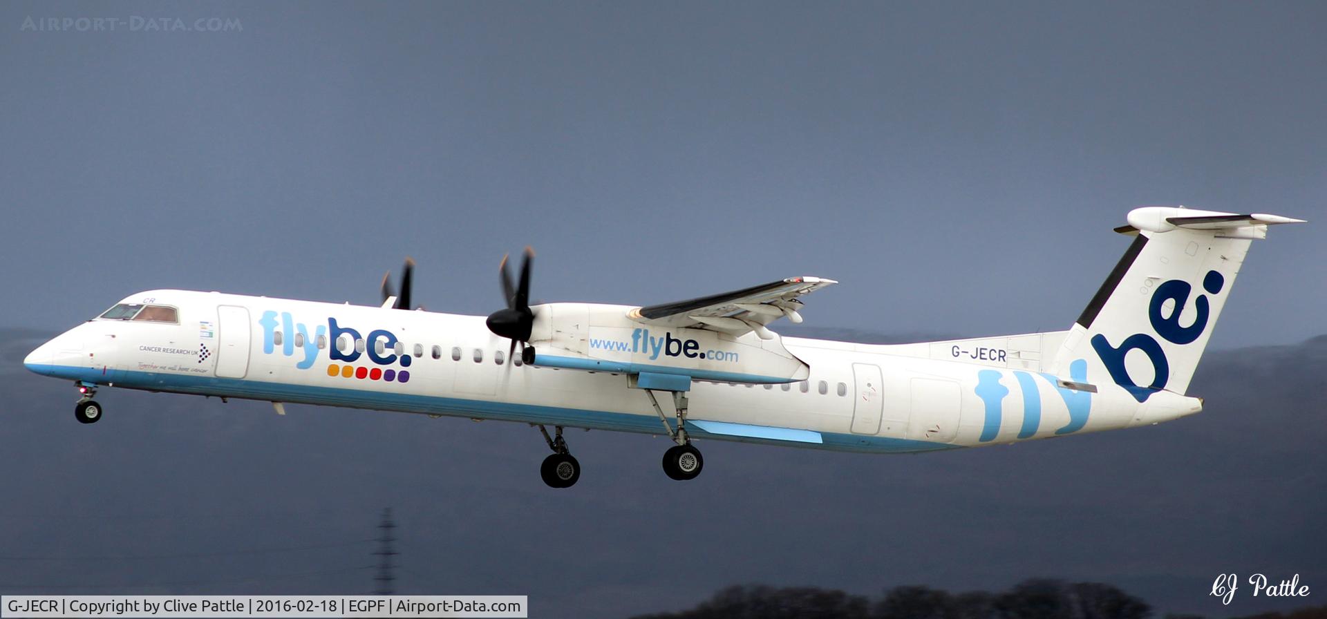 G-JECR, 2006 De Havilland Canada DHC-8-402Q Dash 8 C/N 4139, Overcast at Glasgow EGPF