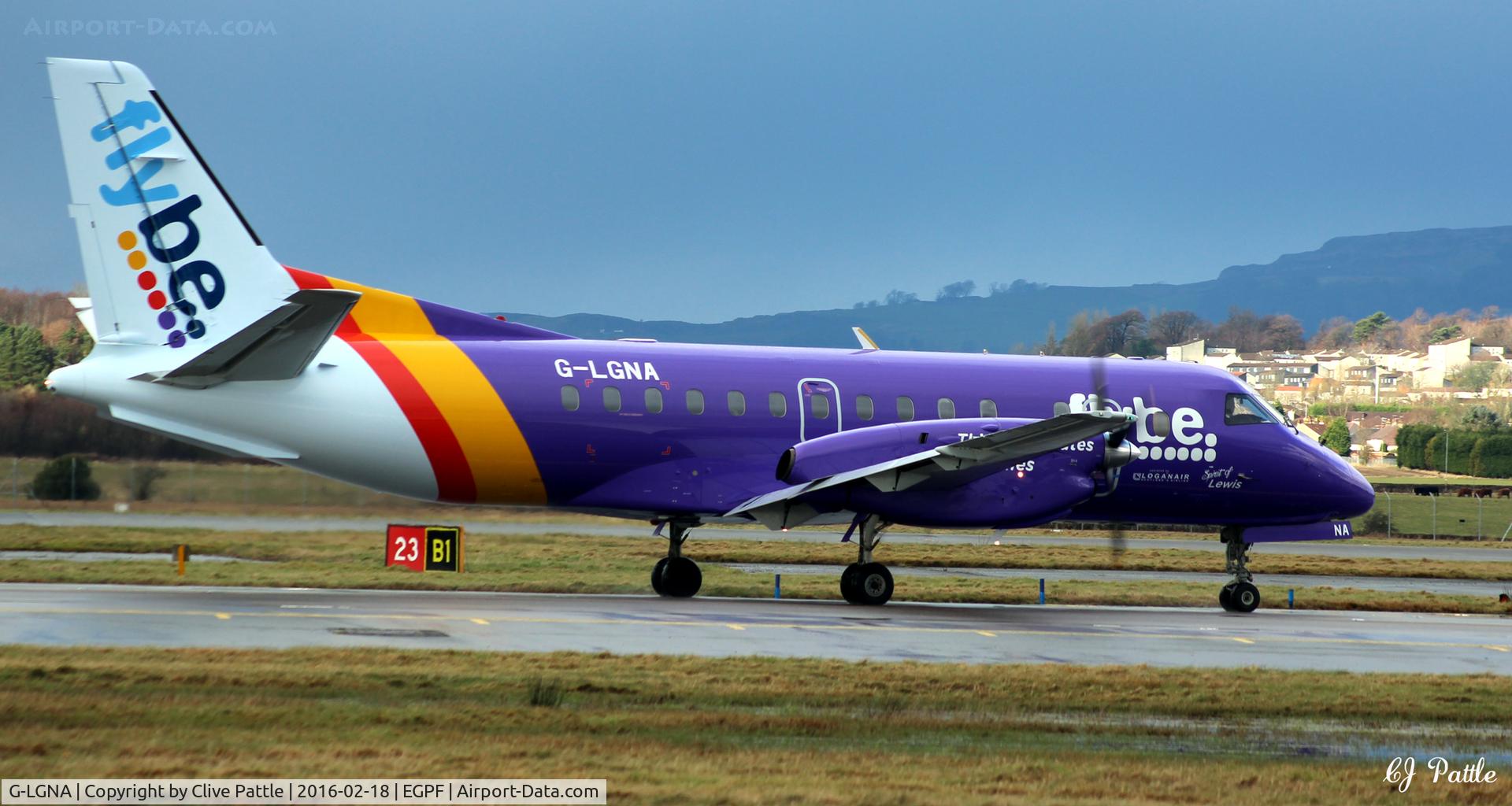 G-LGNA, 1990 Saab 340B C/N 340B-199, In action at Glasgow EGPF
