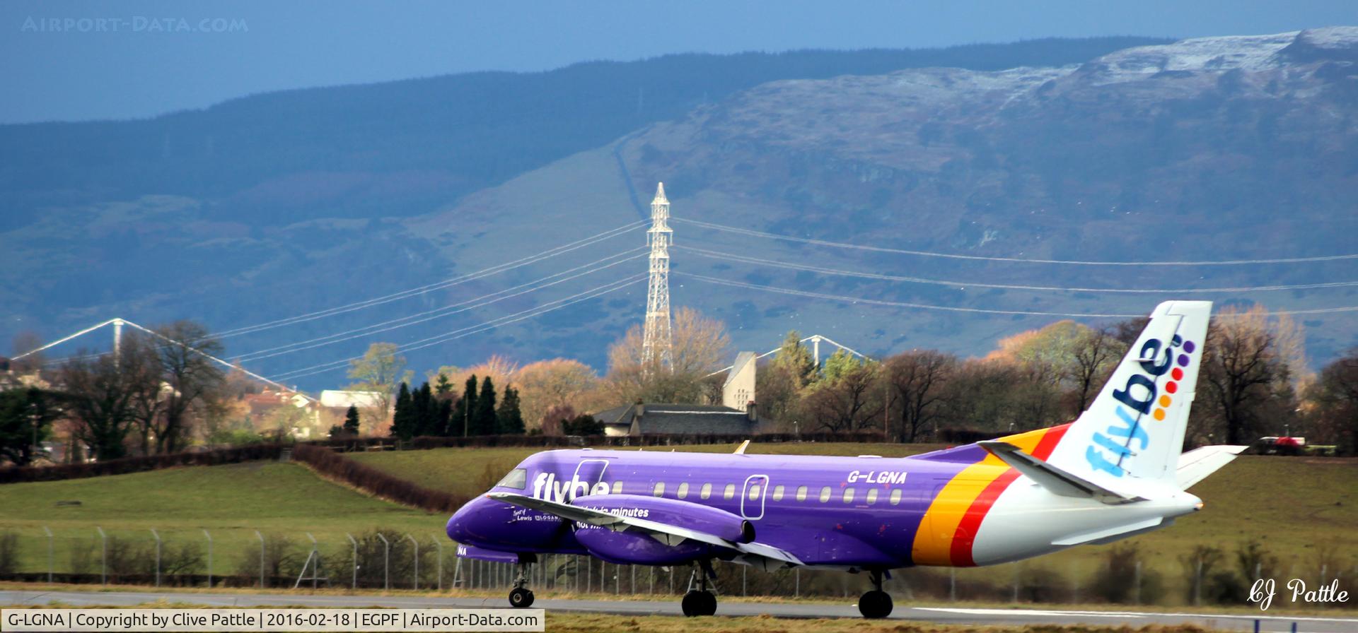 G-LGNA, 1990 Saab 340B C/N 340B-199, Take off roll at Glasgow EGPF