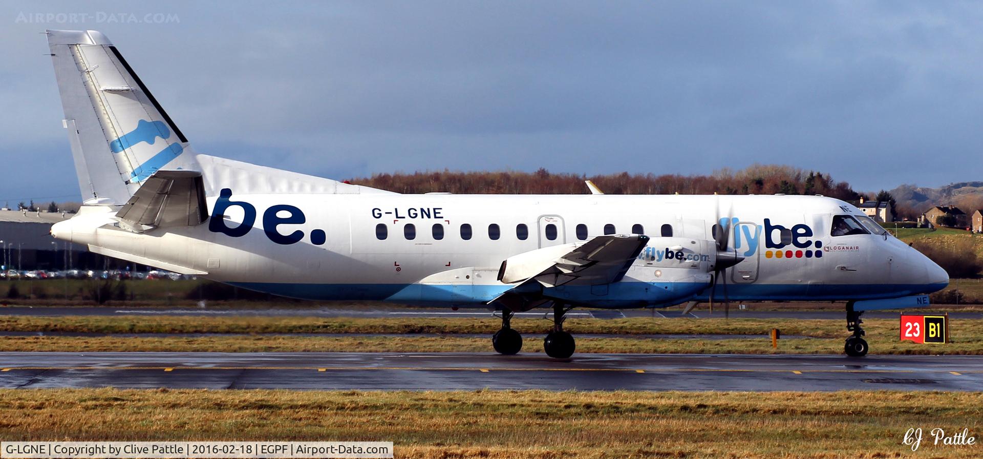 G-LGNE, 1989 Saab SF340B C/N 340B-172, Taxi for departure from Glasgow EGPF