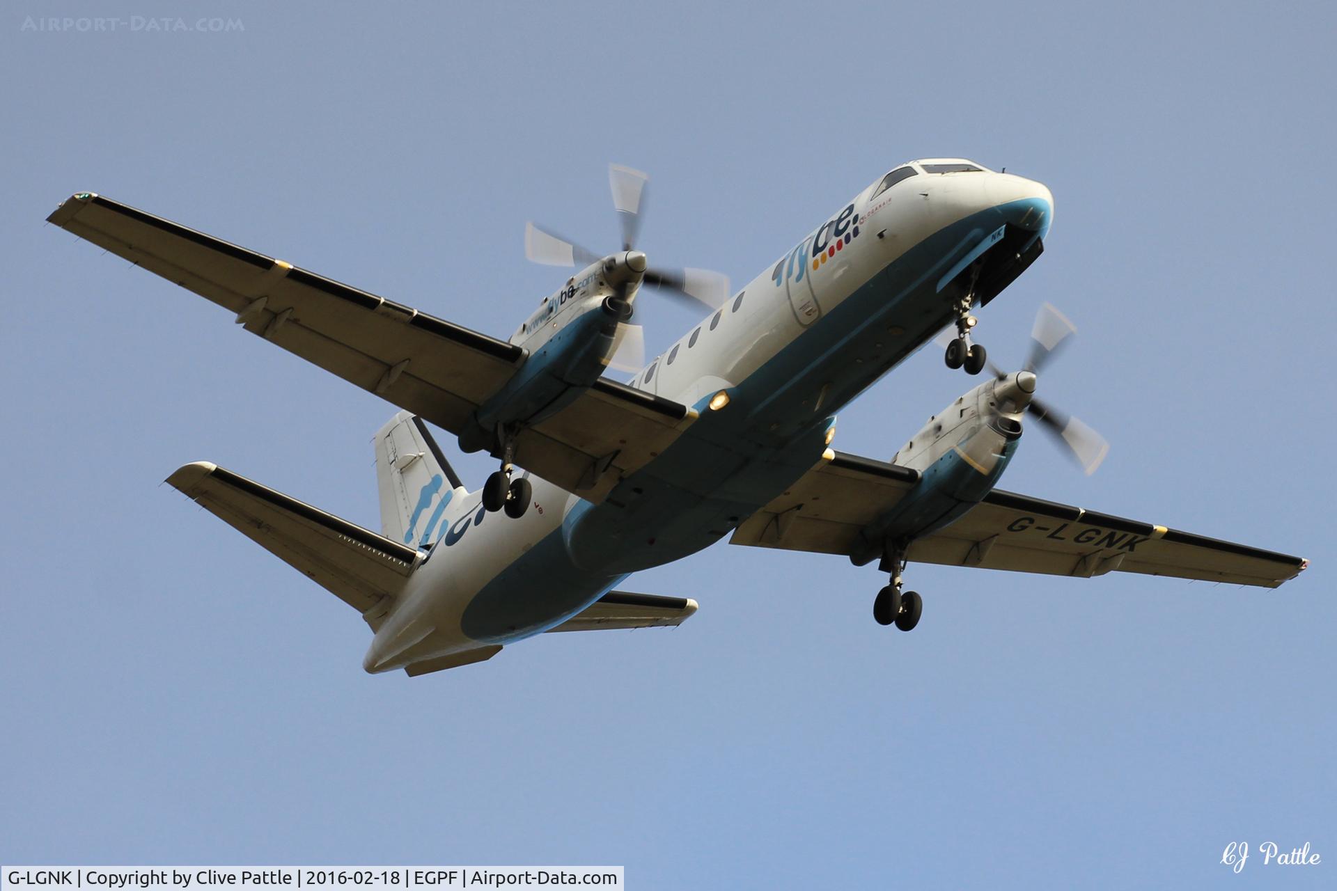 G-LGNK, 1990 Saab 340B C/N 340B-185, Landing at Glasgow EGPF