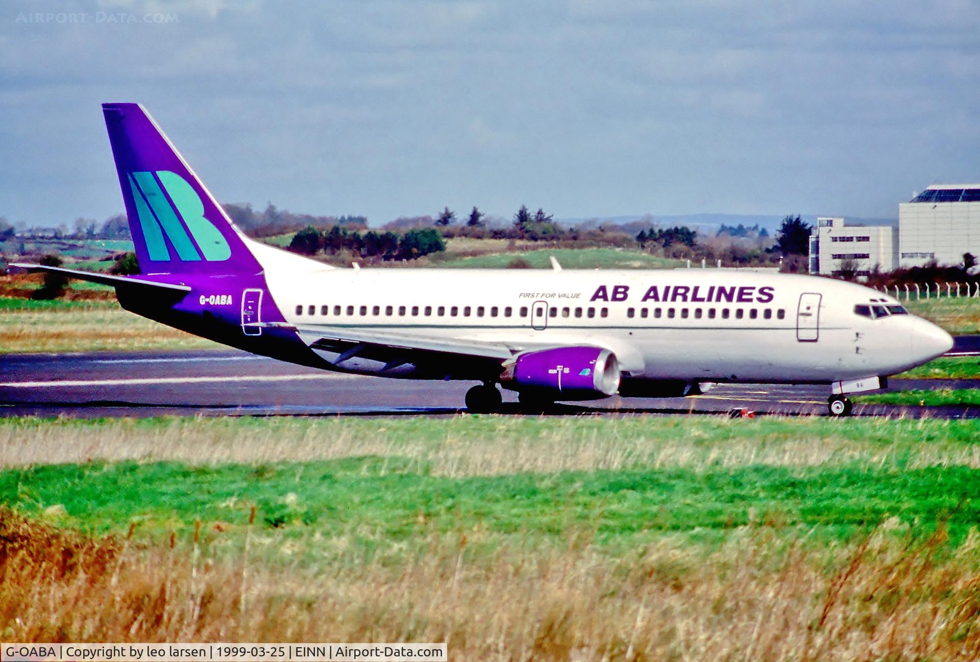 G-OABA, 1989 Boeing 737-33A C/N 24097, Shannon 25.3.99