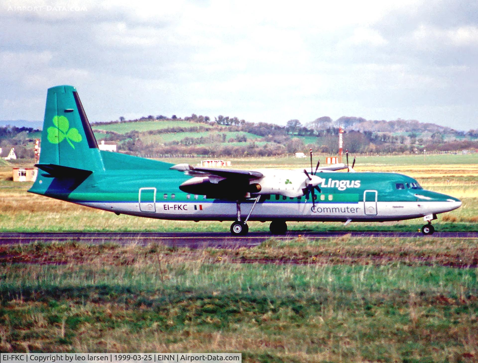 EI-FKC, 1990 Fokker 50 C/N 20177, Shannon 25.3.99