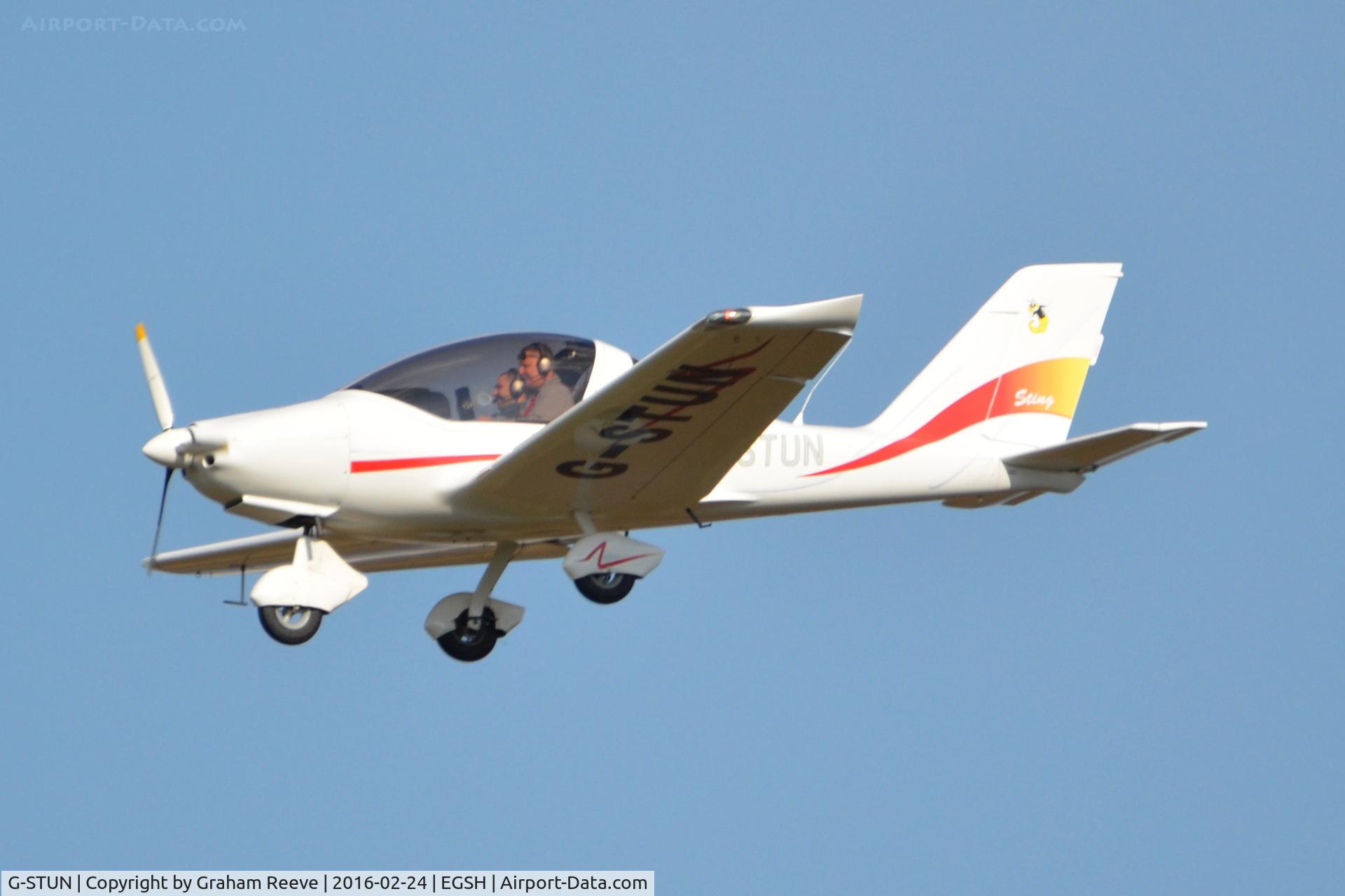 G-STUN, 2011 TL Ultralight TL-2000 Sting Carbon C/N LAA 347-14897, Landing at Norwich.