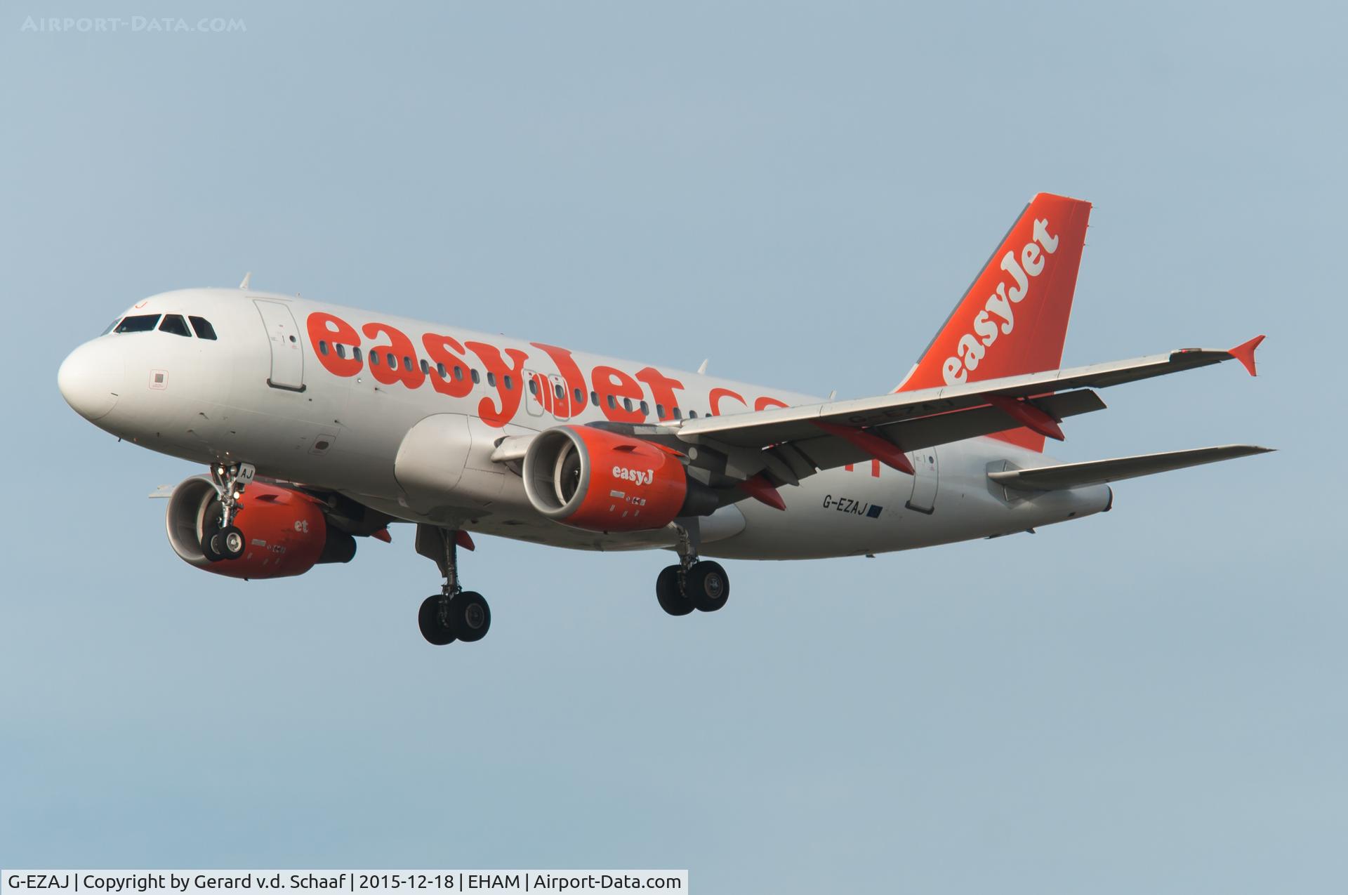 G-EZAJ, 2006 Airbus A319-111 C/N 2742, Schiphol, December 2015