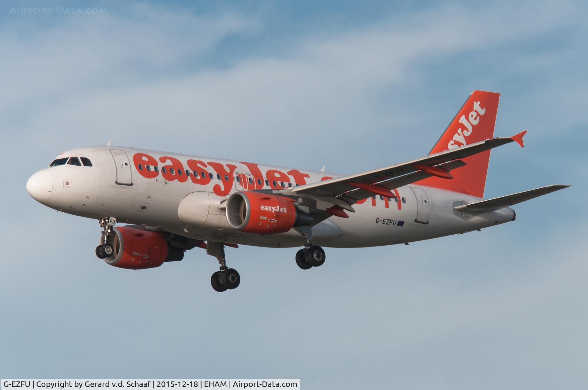 G-EZFU, 2010 Airbus A319-111 C/N 4313, Schiphol, December 2015