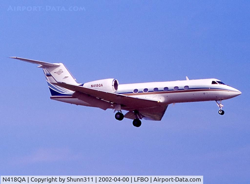 N418QA, 1987 Gulfstream Aerospace Gulfstream IV C/N 1018, Landing rwy 15