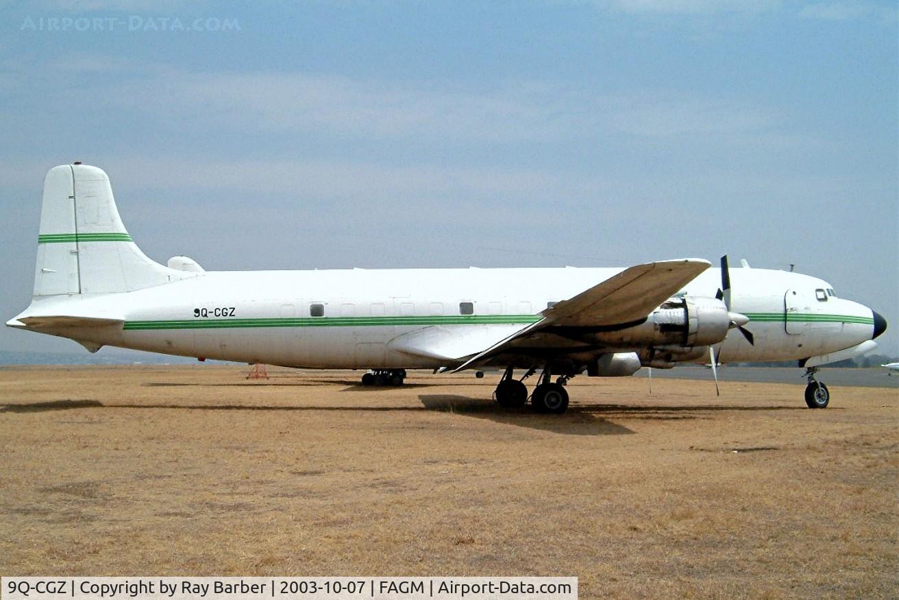 9Q-CGZ, 1951 Douglas C-118A Liftmaster (DC-6A) C/N 43573, Douglas DC-6C-118A [43573] (Services Air) Johannesburg-Rand~ZS 07/10/2003