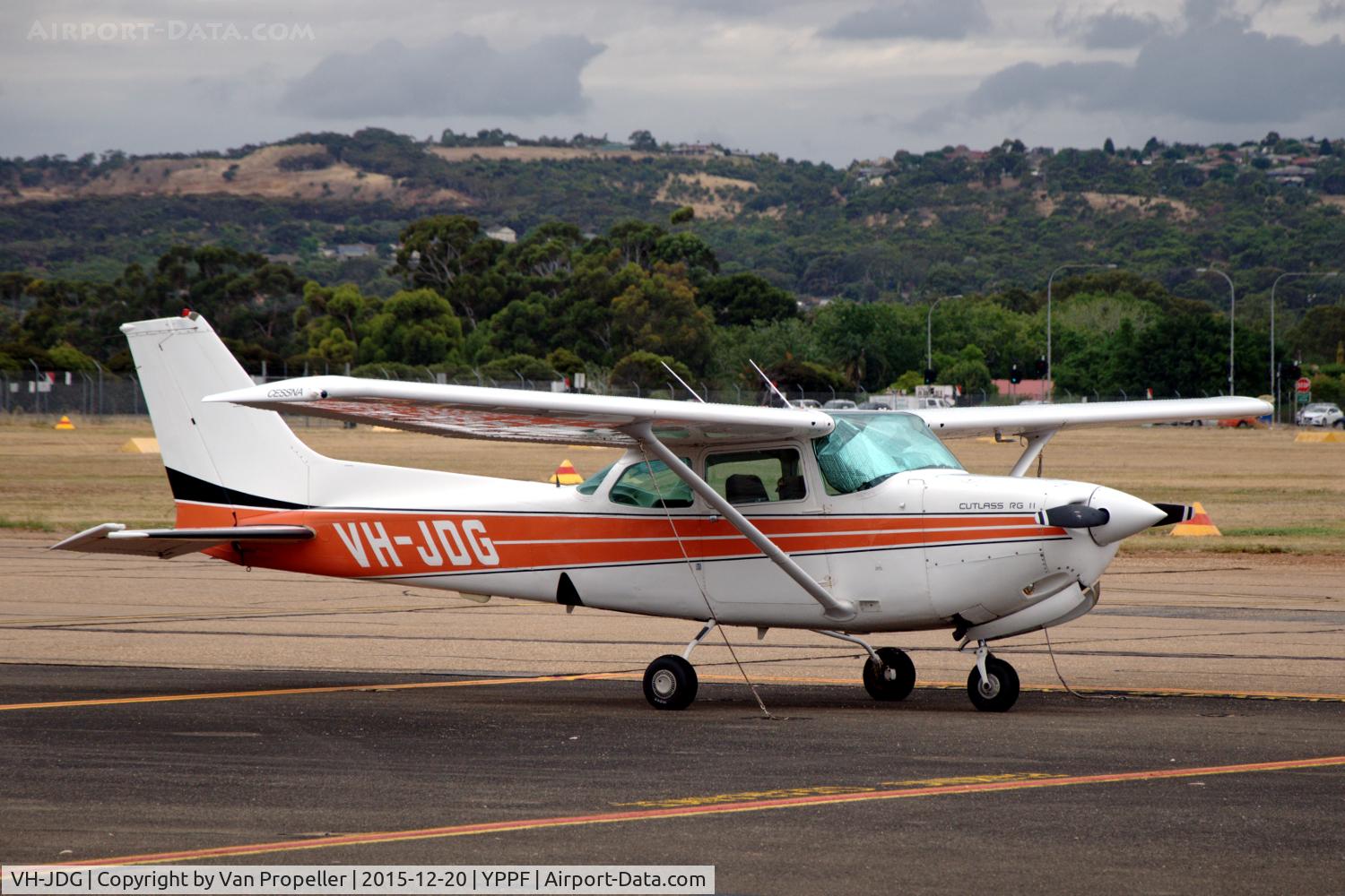 VH-JDG, 1979 Cessna 172RG Cutlass RG C/N 172RG0273, Cessna 172RG Cutlass parked on the platform of Parafield, Adelaide, South Australia